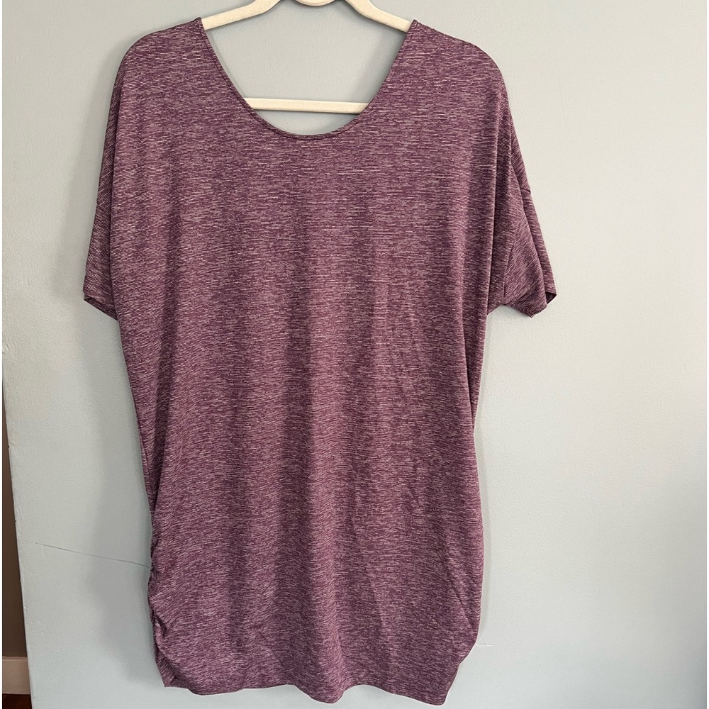Purple short sleeve shirt
